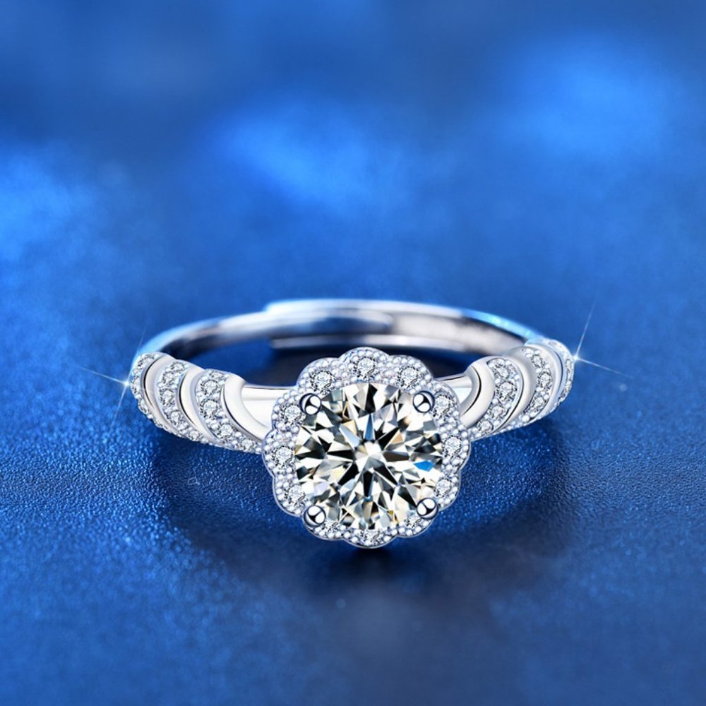 Certified 1ct. t.w. Diamond Moissanite Mermaid Ring NEW - Picture 6 of 9